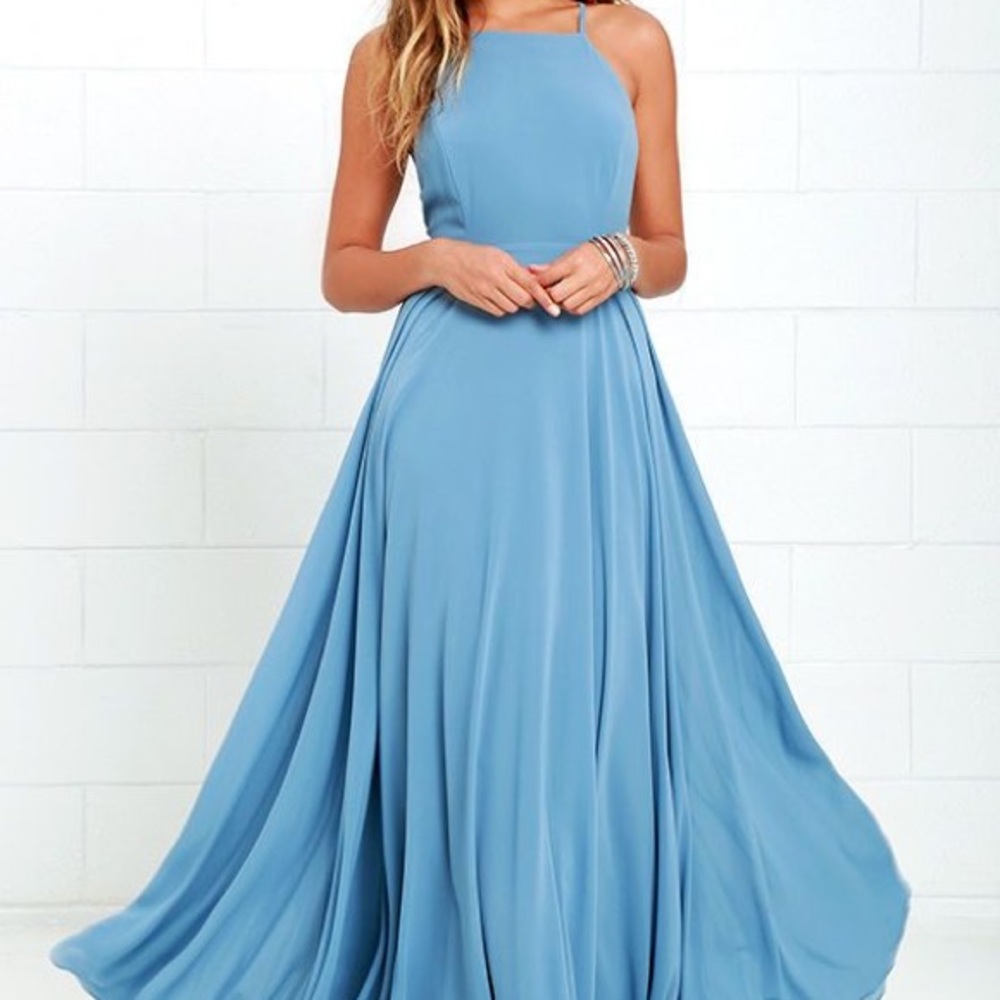 NWT Lulus XS - Slate Blue Maxi Dress